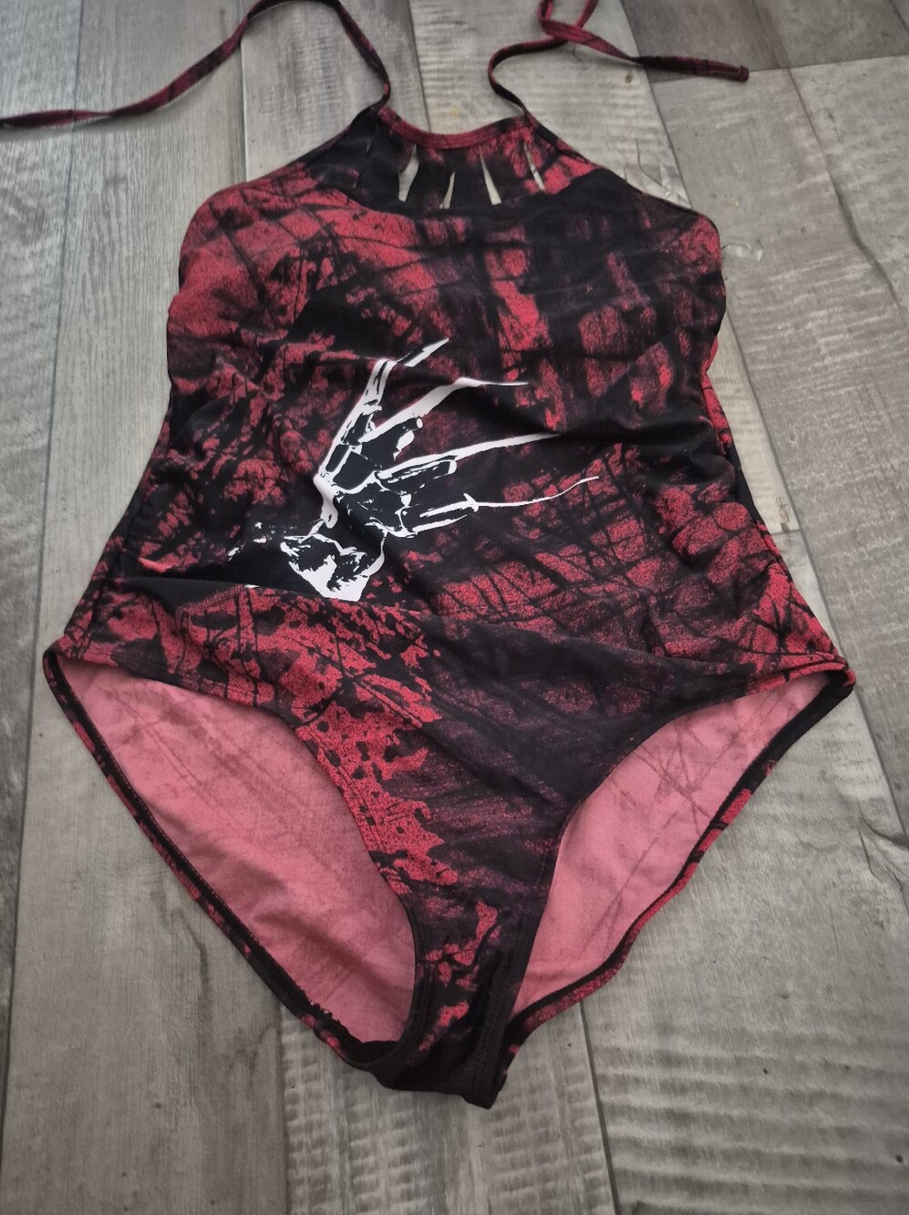 ⚘A Nightmare On Elm Street Freddy's Glove Swimsuit x Hot Topic Goth Punk Cosplay